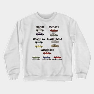 FORD ESCORT RANGE - 80s brochure Crewneck Sweatshirt